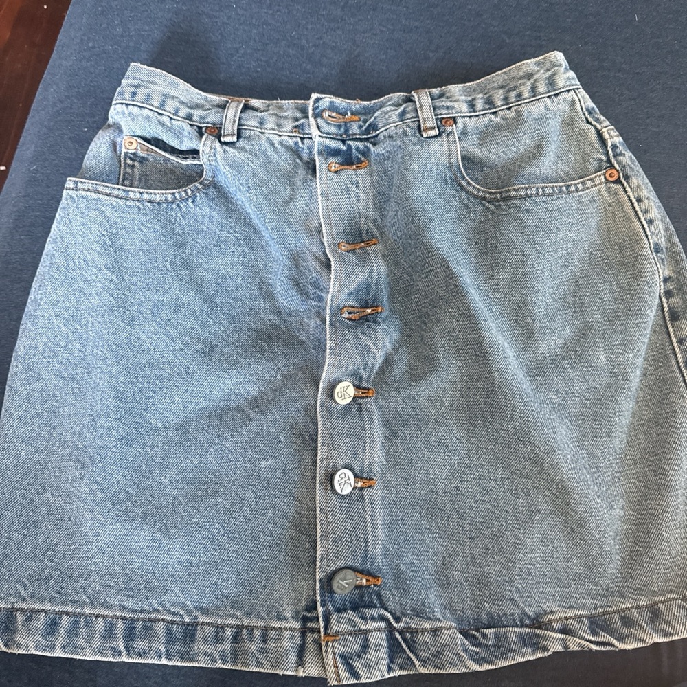Calvin Klein Jeans Blue Denim Midi Skirt